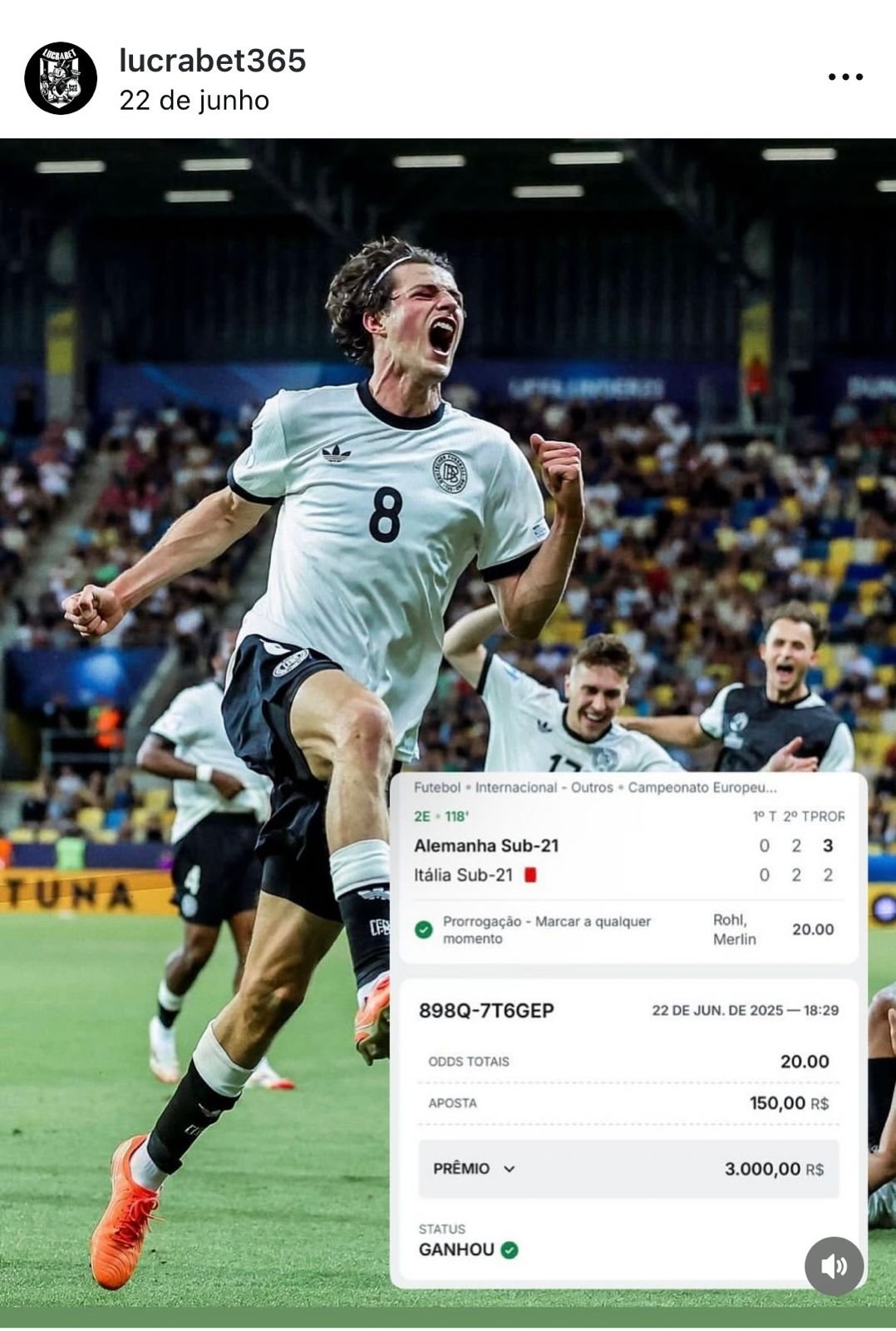 Maior Ganho 11 - Apostador Lucrabet