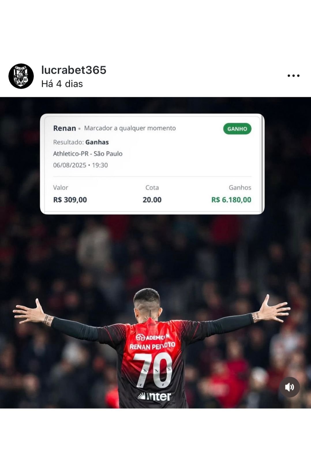 Maior Ganho 2 - Apostador Lucrabet