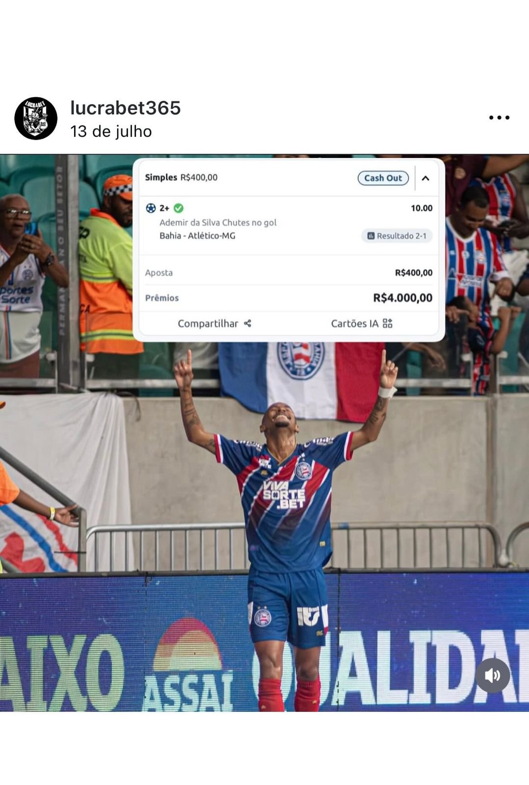 Maior Ganho 7 - Apostador Lucrabet