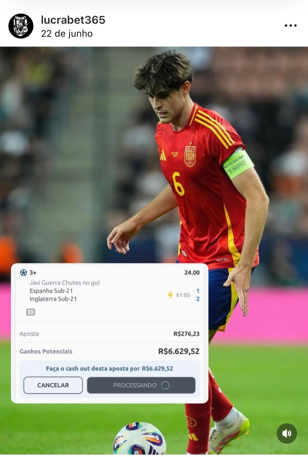 Maior Ganho 9 - Apostador Lucrabet